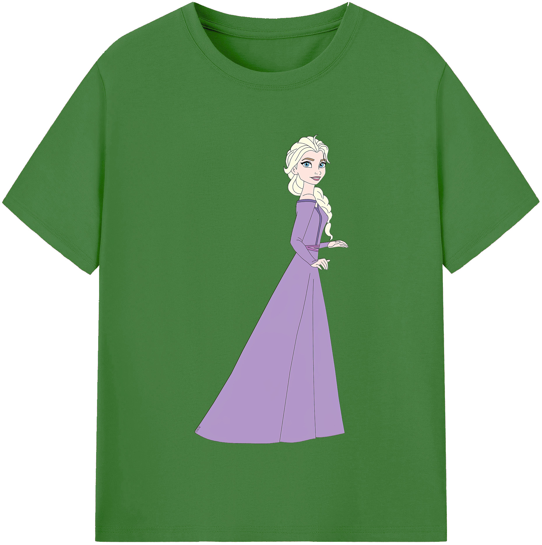 （画像用） アナと雪の女王 アンナ エルサ Frozen Anna Elsa レディースカジュアルプリントTシャツ（綿100％）